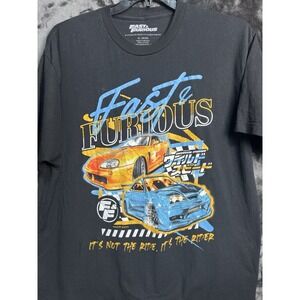Fast And Furious JDM Streetwear Shirt Men's XL Black Supra Drift Racing Graphic